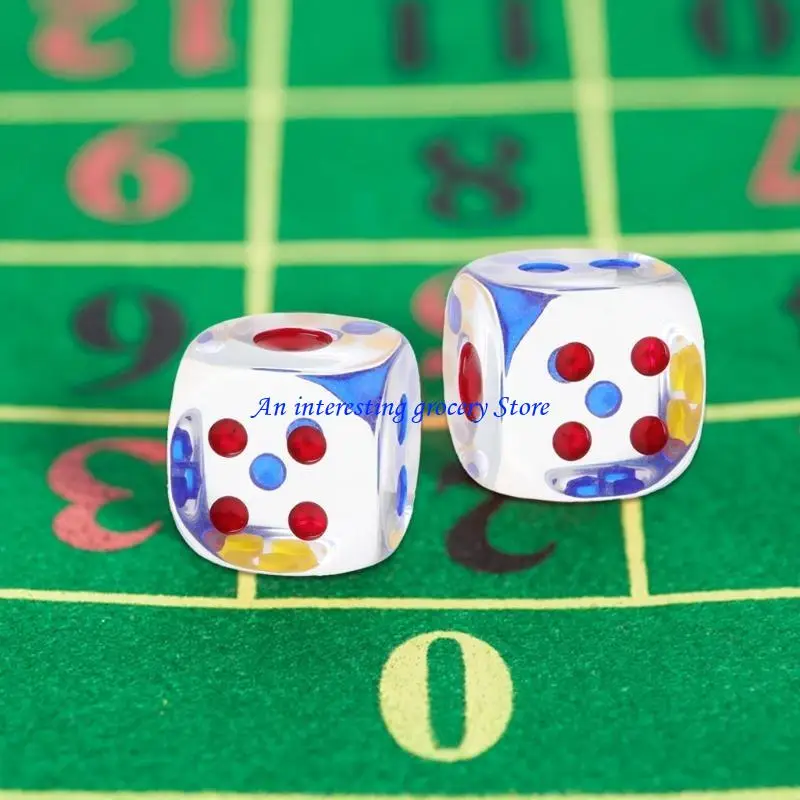 652d 10 PCS ACRYLIC DICES 6 lados Cachores número digital número digital para niños para niños Juegos