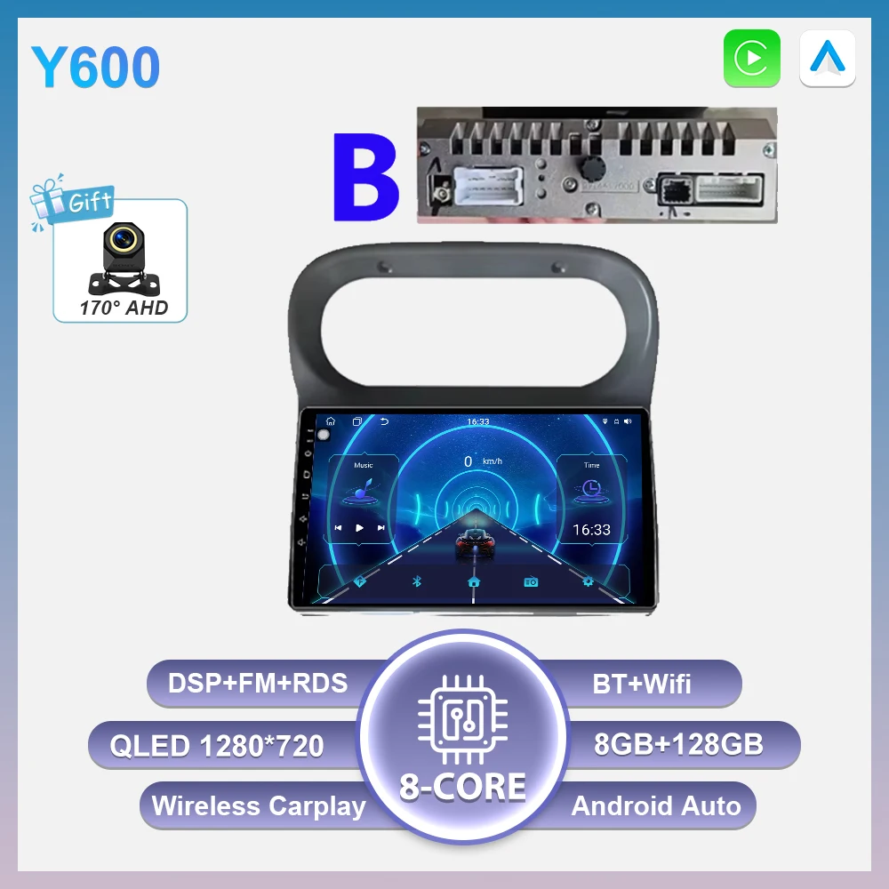 Android 16 Carplay Auto autoradio voor Renault Twingo 1 2005 - 2013 multimediaspeler autoradio Wifi BT scherm GPS navigatie