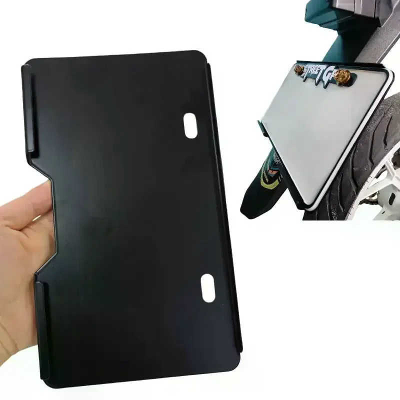 1Pcs Metal Plate Holder Motorcycle Back And Front Protector Cover Clear Acrylic Mat Motorbike Accessories