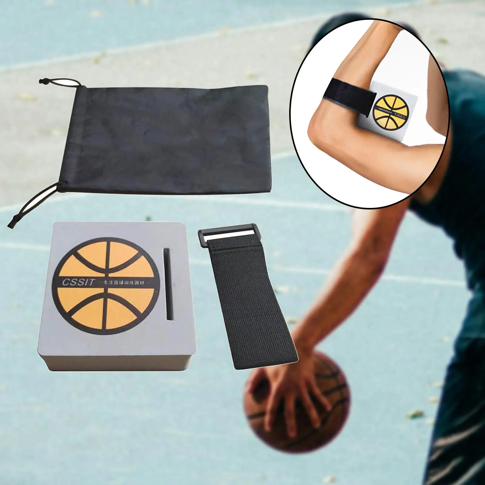 

Basketball Dribble Trainer Durable 90 Degree Drawstring Storage Bag Professional Correct Hand Posture