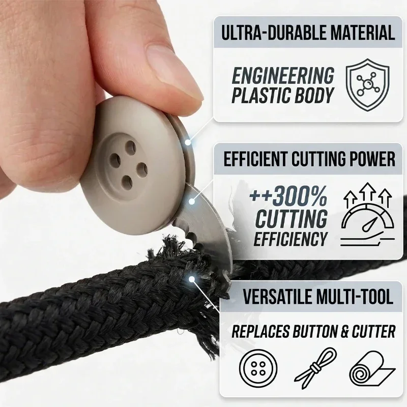 Stainless Steel Bottle Opener Lightweight Button Shape Button Shape Cutter Foldable Mini Foldable Portable Cutter Outdoor
