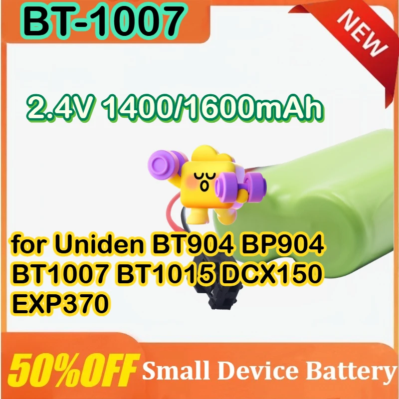 

NiMH 1400mAh 2.4V AA Rechargeable BT-1007 BT-1015 Cordless Phone Battery for Uniden BT1015 BT904 DCX150 EXP370 BP904 BT1007