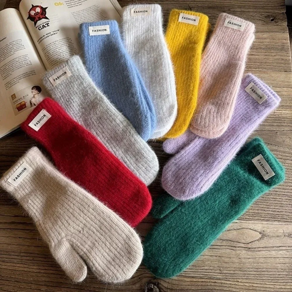 Material Winter Warm Mittens Thick Thermal Soft Fabric Cold Weather Gloves Winter Warmth 1 Pair Pack Thermal Gloves Cycling