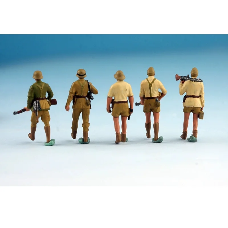 

2025 Новый продукт, масштаб 1/72, 5 солдат, походная группа, миниатюрная модель куклы, сделай сам, картина ручной работы, сцена с украшением для рабочего стола