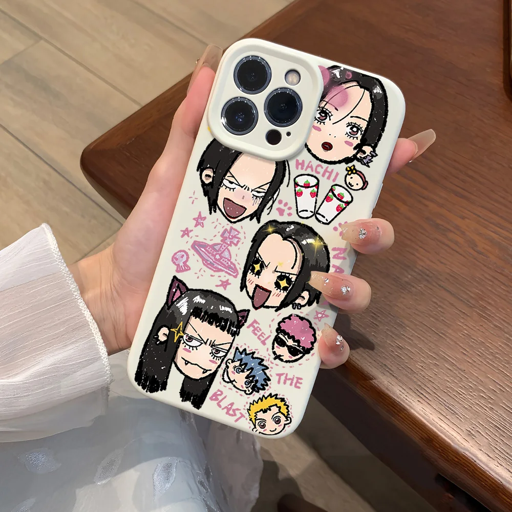 Nana Osaki Manga For Xiaomi 15 Redmi K PRO For Samsung S24 ULTRA PLUS Liquid Silicone Velvet All-Inclusive Soft Phone Case