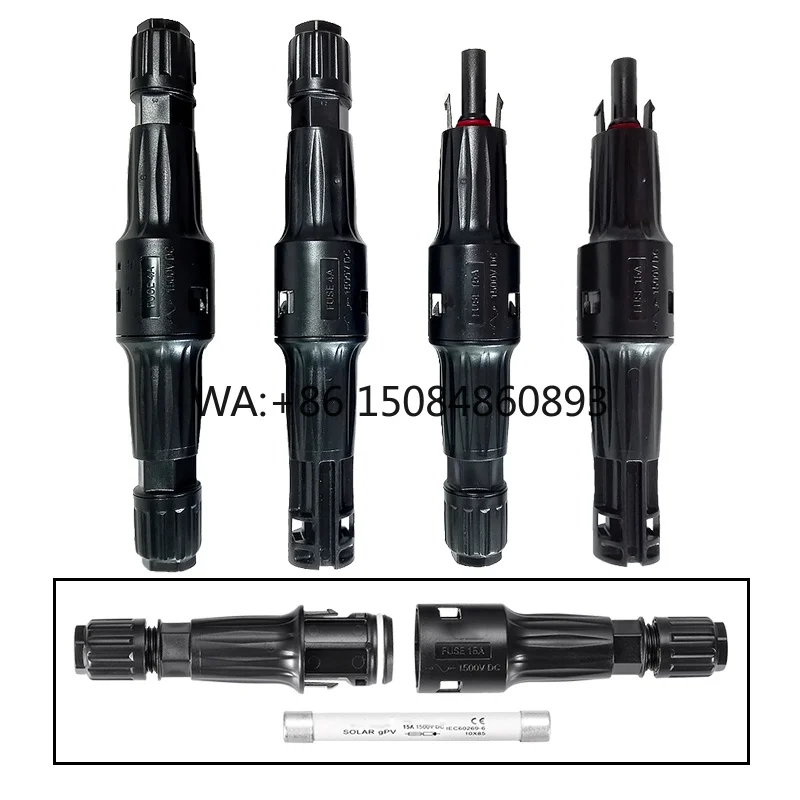 

IP68 Built-in Fuse PV4.0 Solar Connector 10~50A 1500VDC, Overcurrent Protection Plug Accessories for Prevent Short Circuit Damag