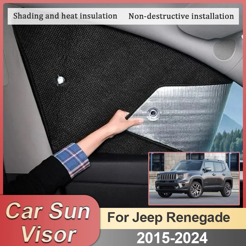 

Car Window Shading For Jeep Renegade BU 2015~2024 Auto Full Covers Sun Visors Window Shading Sun Protector Cover Car Accessories