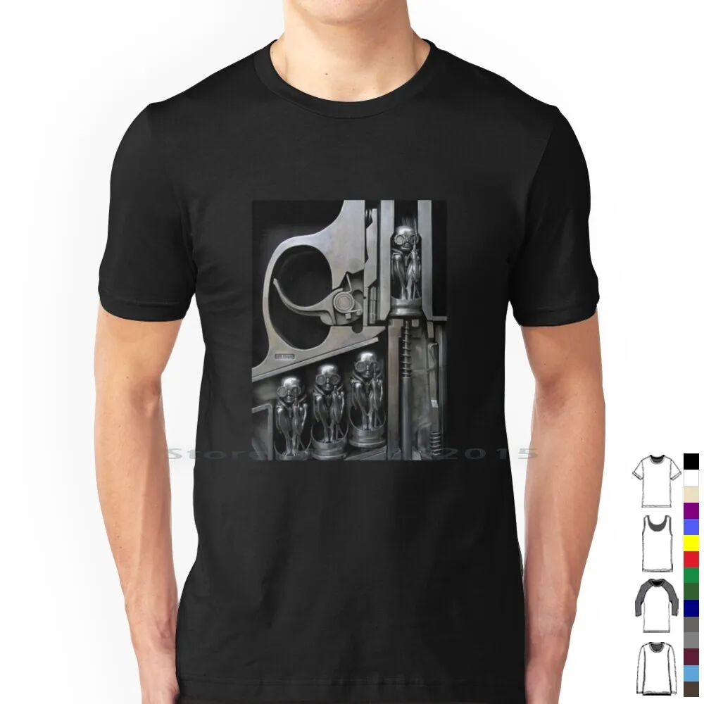 H.r. Giger-Sculpture T Shirt 100% Cotton H R Giger Hr Giger Torso Child Sculpture Female Machinery Steel Xenomorph Cybergoth