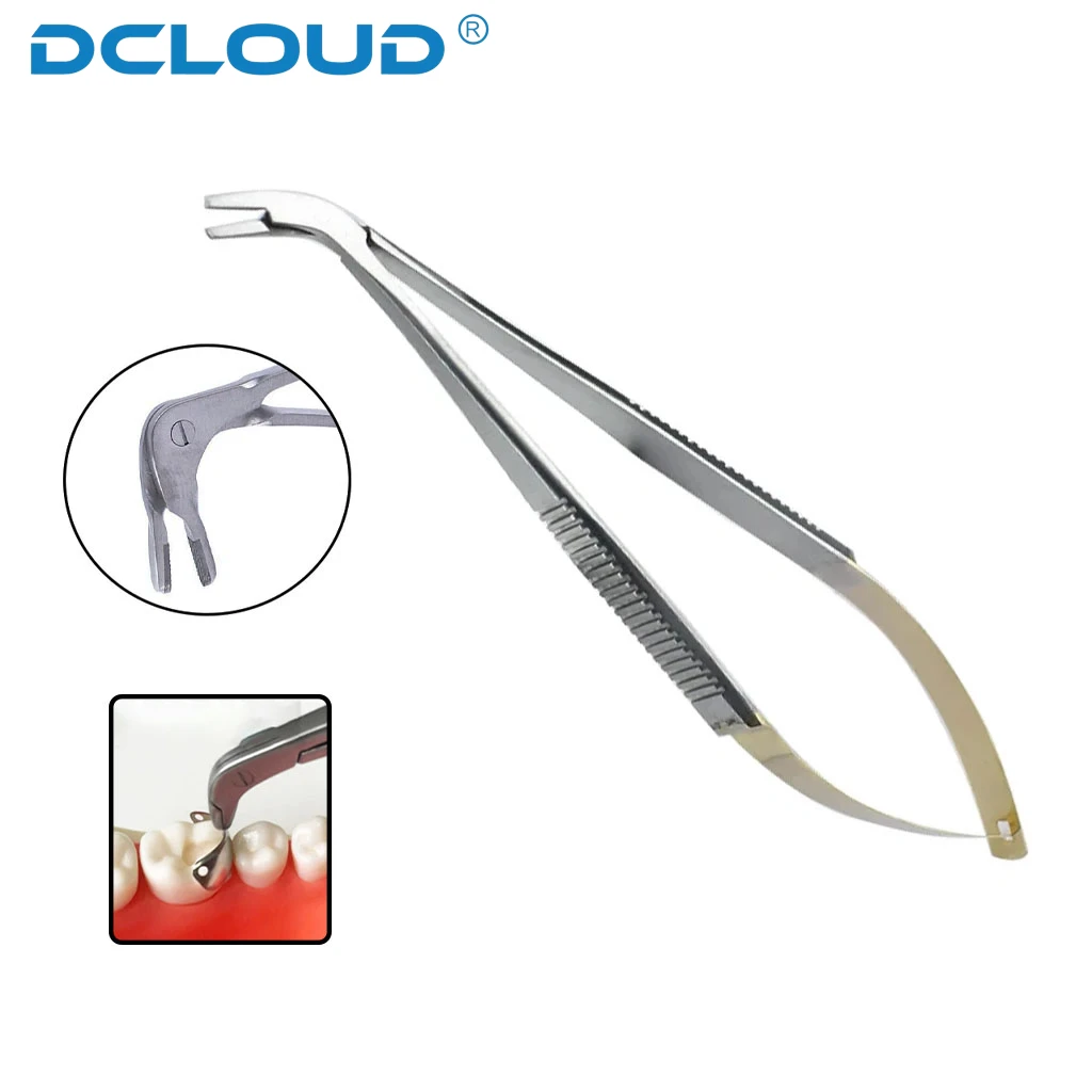 Porta agujas dentales Castroviejo, pinzas para implante de ortodoncia con cerradura, herramientas de dentista, 14cm/16cm/16,5 cm, 1 ud.