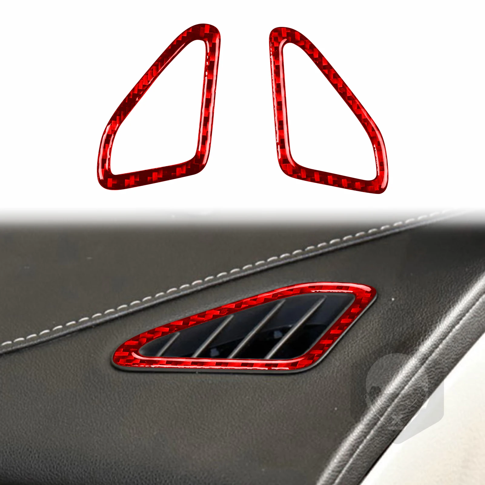 

For Cadillac ATS 2013-2019 Sedan Red Carbon Fiber Car Interior Gear Air Outlet Lifting Panel Trim Sticker Decoration Accessories