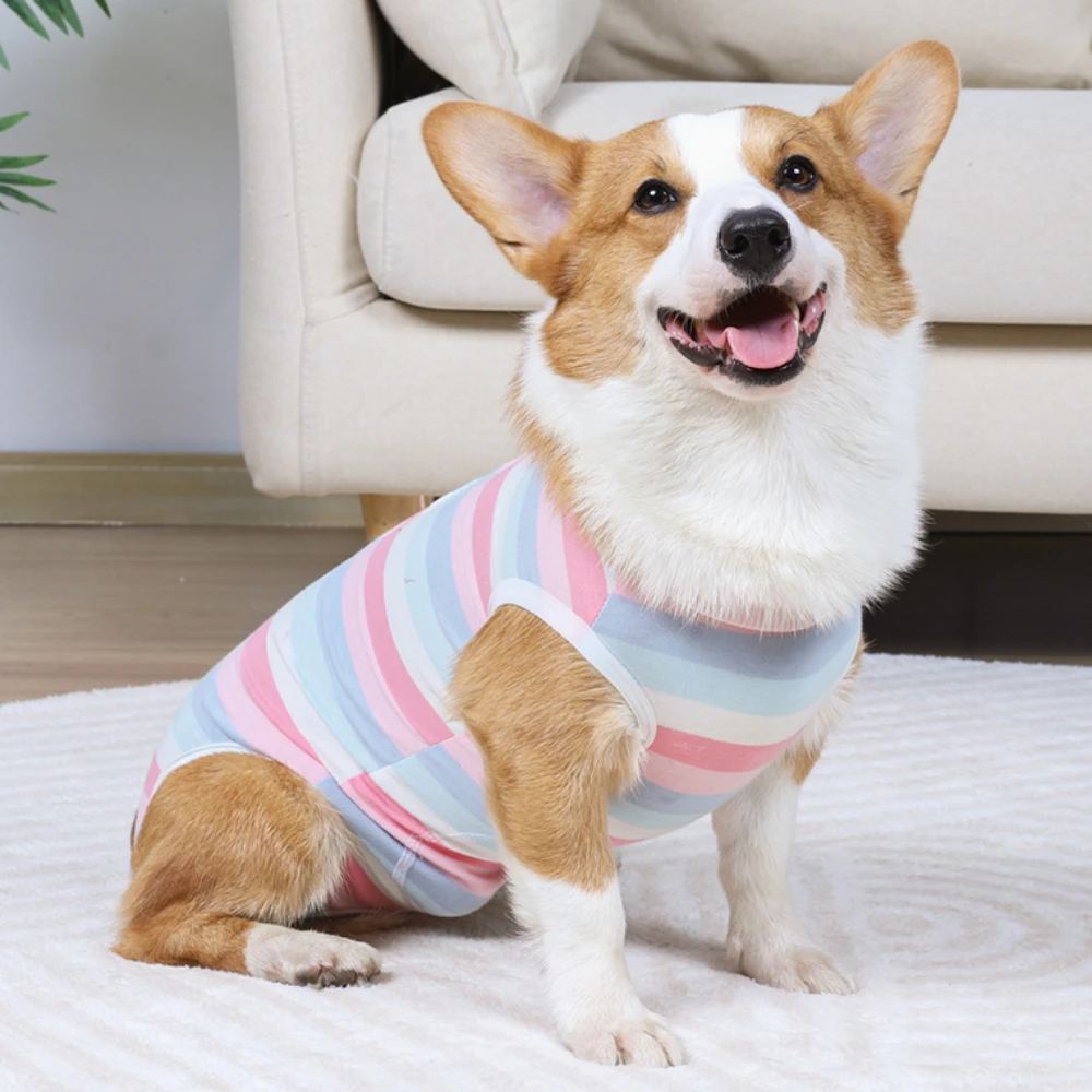 Pet Sterilization Surgery Suit Pet Dog T-shirt Dog Vest Clothes for Small Dogs French Bulldog Puppy Cat Suit Clothing