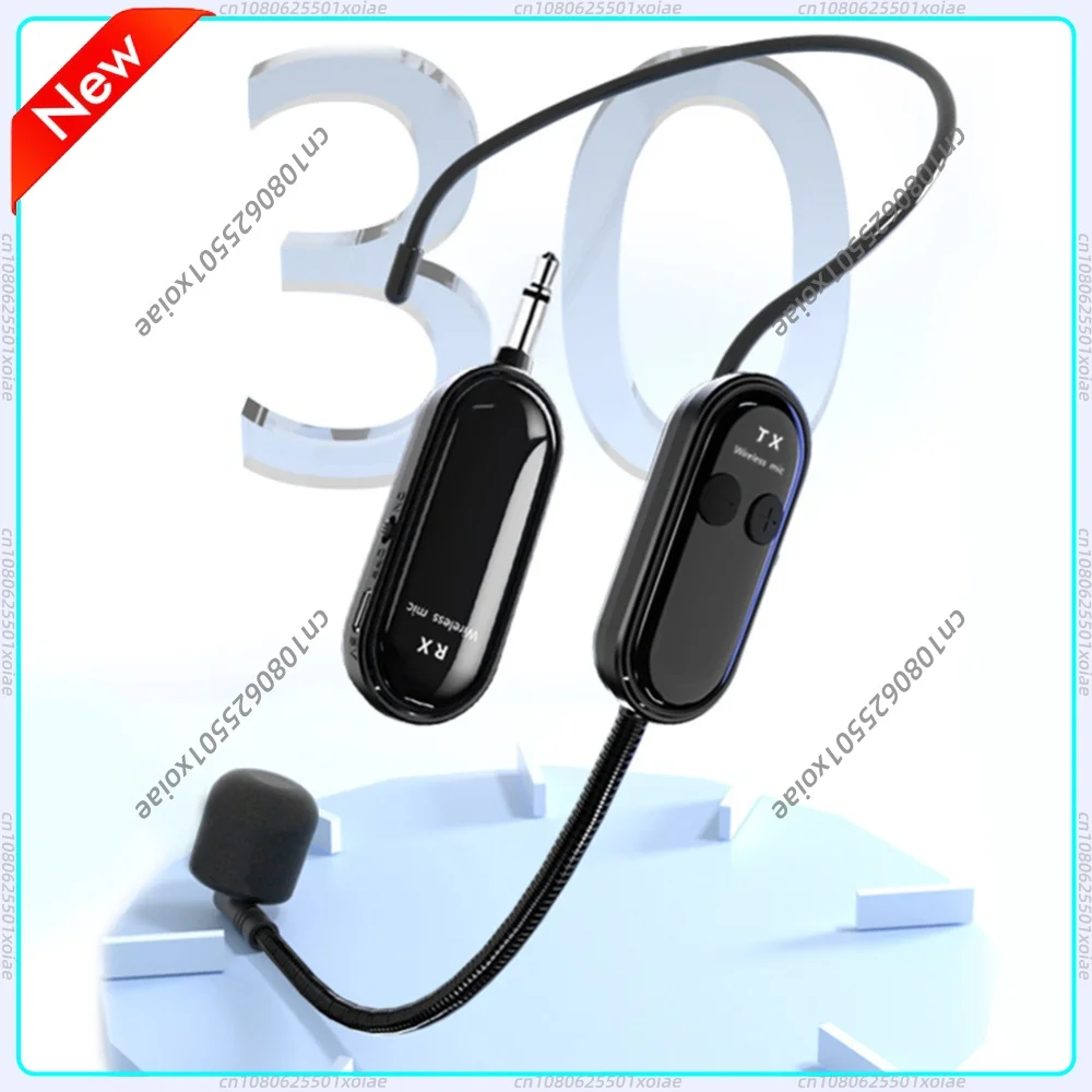 2.4G Wireless Microphone Headset Long Range Headset Mic Head Handheld Mic 2 in 1 for Amplifier Stage Speakers Teach