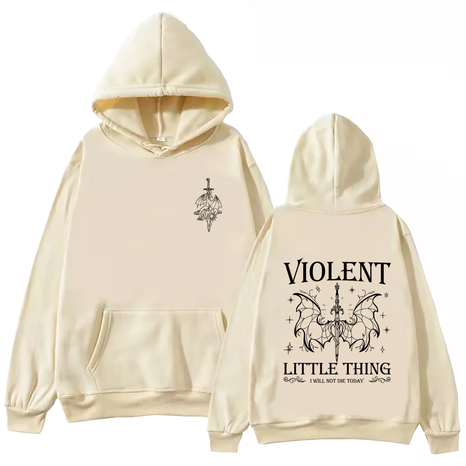 2025 Violent Little Thing Sudadera con capucha Tops Cuarta ala Fan Regalo Sudadera Dragon Rider Manga larga Regular Otoño Unisex