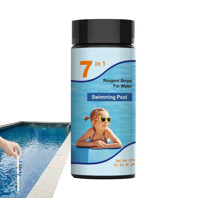 

Pool Water Test Strips 7 In 1 City Water Testing Strip Accurate Ph Fast Results Test Strips For Spa Well Water Bathtub Home Use