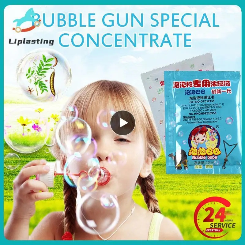 Burbujas de jabón líquido concentrado, accesorios universales para pistola de burbujas de agua, 100ml-1000ml, 10ml por paquete