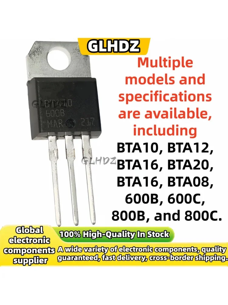 10-50 sztuk BTA10 BTA12 BTA16 BTA20 BTA16-800C BTA08 600B 600C 800B 800C wysokiej jakości układ scalony Triac Produ w magazynie do sprzedaży hurtowej — zdjęcie produktu 6