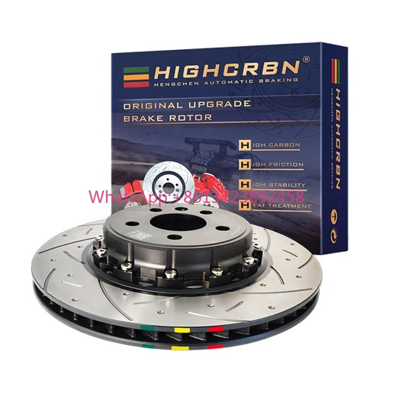 HIGHCRBN 380*30mm 2-piece Brake Disc Floating Front Brake Disc for BMW M2 F87/M3 F82/M4 F82 OE#34112284809;34112284810