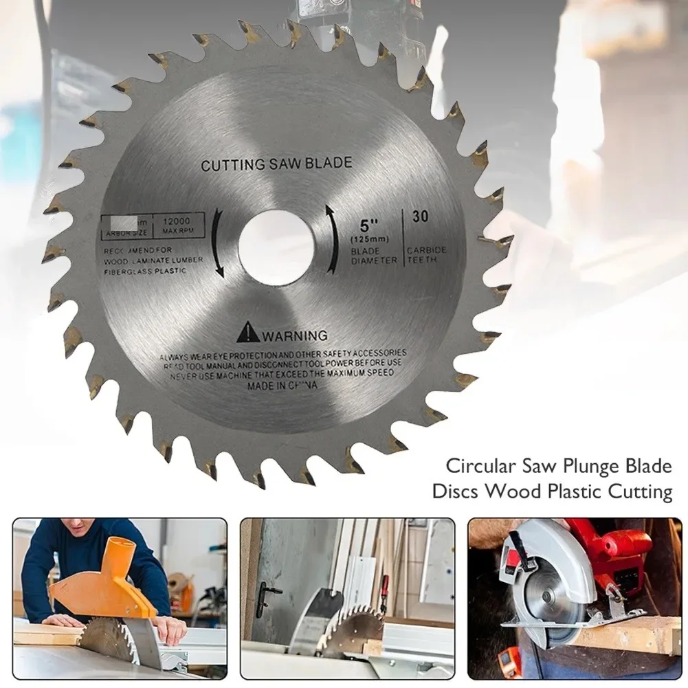 Hottest Sale Of TCT Saw Blade 125mm Cutting Disc For Hard Wood Thin Metal Plastic Workpieces DIY Cutting