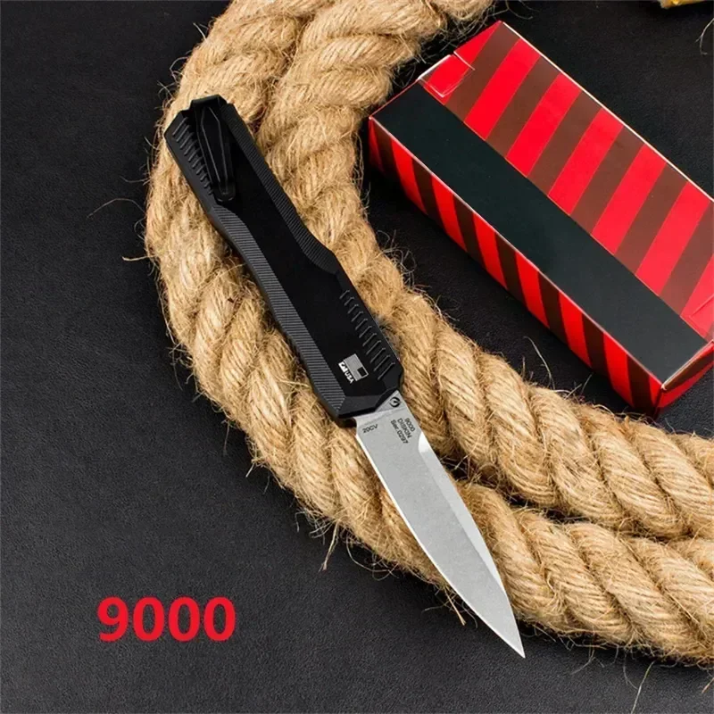 Outdoor KS 9000 Livewire Pocket Knife CPM-20CV Stonewashed Blade Aluminum Handle Tactical Hunting Combat EDC Folder Sharp Tools