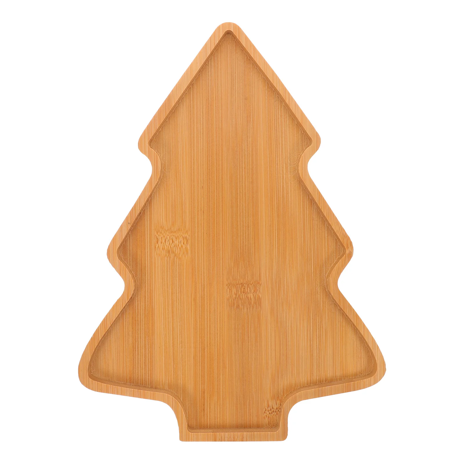 

Christmas Tree Shaped Wood Plate Snack Tray for Xmas Party Serving Dessert Candy Nuts Christmas Tree Dish
