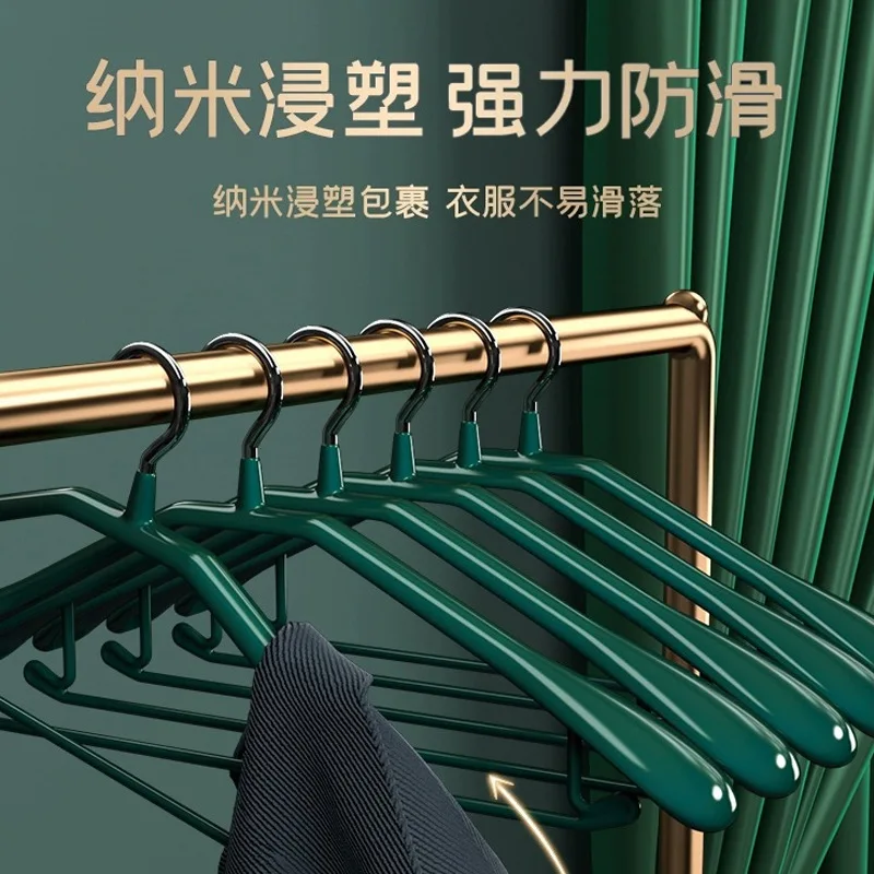 5pcs/10pcs/Hanger household hanger, wide shoulders, non-trace, non-slip, no bag, drying clothes rack, wardrobe storage