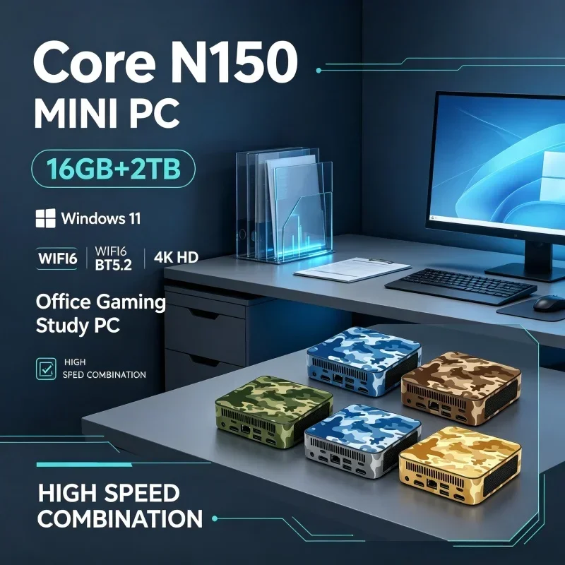 mini-pc-camouflage-n150-core-formato-compatto-windows-11-16gb-ram-1tb-2tb-ssd-wifi-6-bt52-riproduzione-video-4k-host-per-ufficio