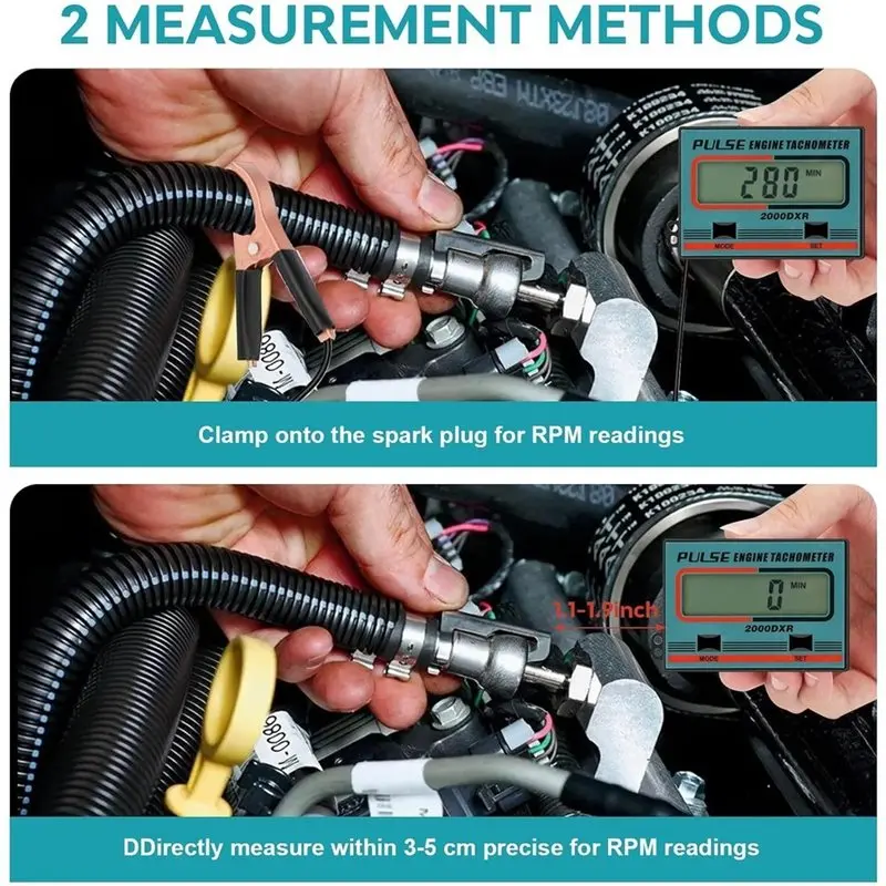 A48P-Digital Tachometer Small Engine Tachometer Chainsaw Tachometer