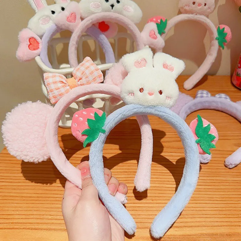 Child Adult Animals Ears Headband Cartoon Rabbit Giraffe Tiger Hairband Cosplay Costume Hair Band Birthday Party Prop Decoration