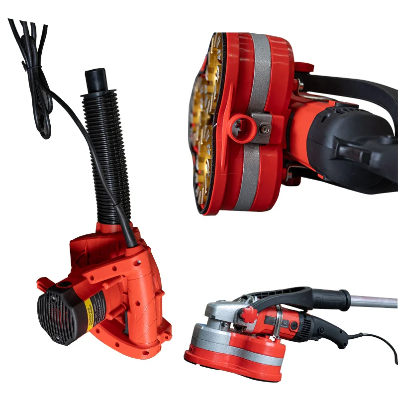 3 Discs Dust-Free 110V 220V Portable Concrete Wall Grinder HandHeld Concrete Floor Grinding Machine For Sale