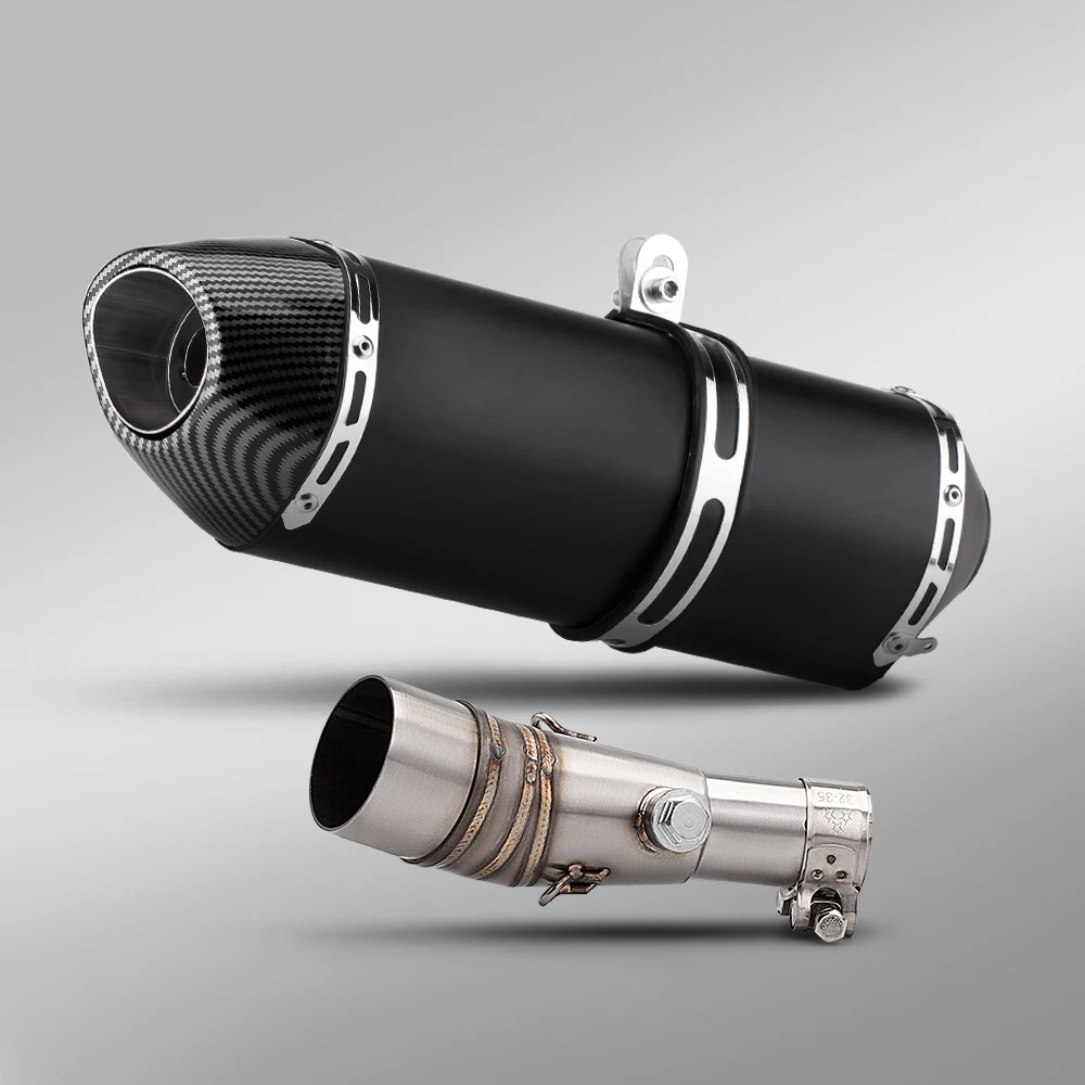 

Motorcycle Exhaust Modified Mid Link Pipe With 51mm R77 Muffler For FORZA300 FORZA 300 350