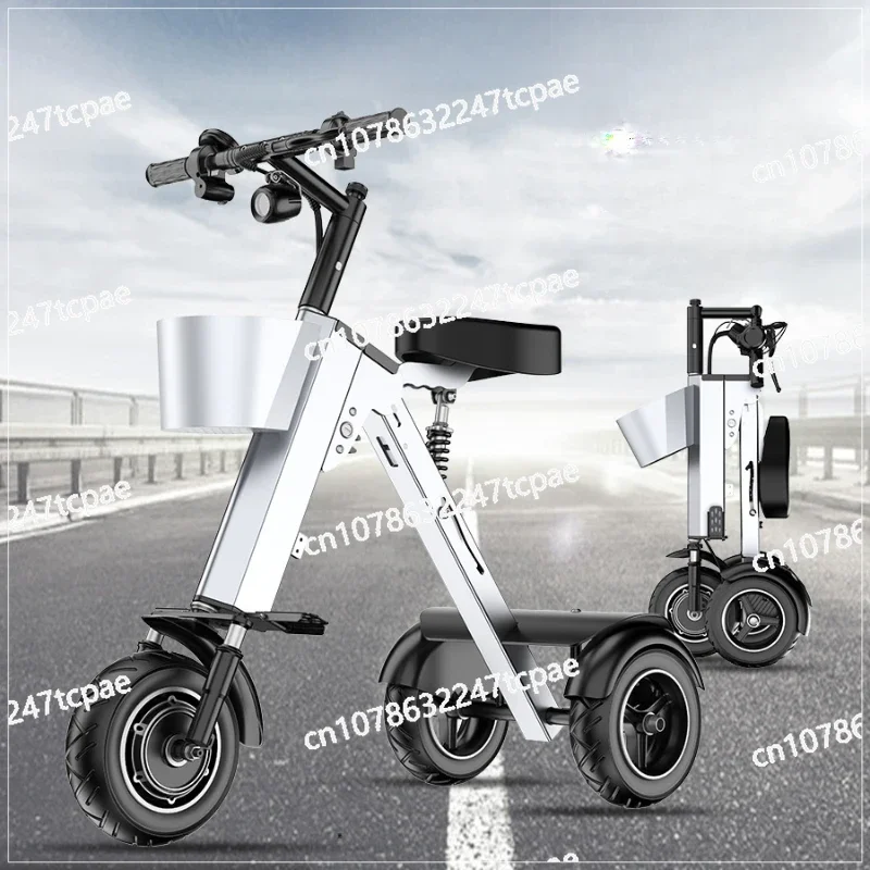 48V high-power foldable electric vehicle, portable, small, lightweight, mini three wheeled electric scooter X