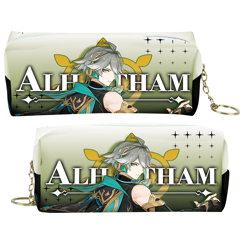 Genshin Impact Cosplay Fashion Display Writing Case Student Game Pen Bag Souvenir Canvas Pencil Box School Supplies Xmas Gift