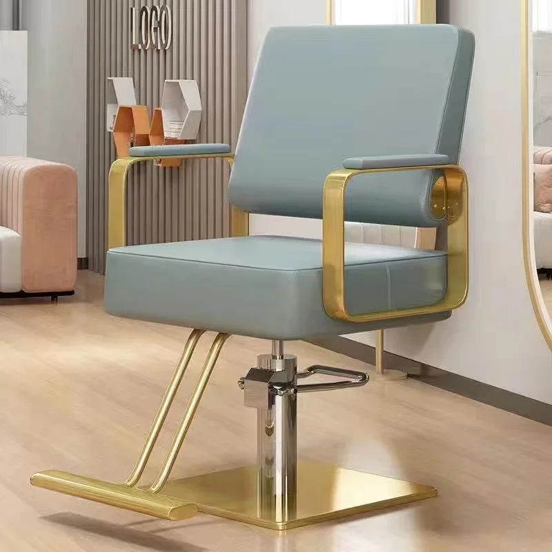 Chaises de Barbier Professionnelles à Roulettes Inclinables, Commode à Ongles, Meubles de Salon de Coiffure