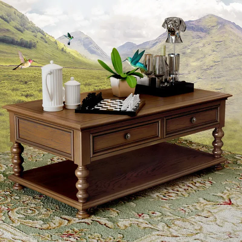 

Designer Drawers Coffee Table Nordic Storage Writing Organizer Modern Moving Side Table Wood Kaffee Tische Living Room Furniture