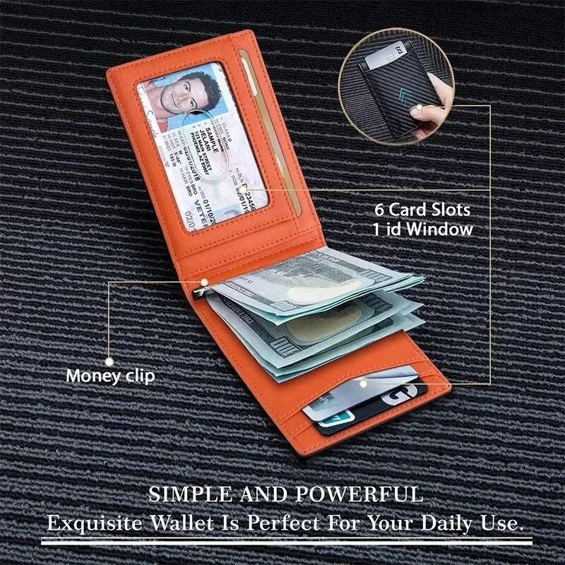 Minimalist RFID Blocking Wallet for Men, 12-Card Ultra-thin Credit & ID Card Holder, Portable Front Pocket Multi-function Purse