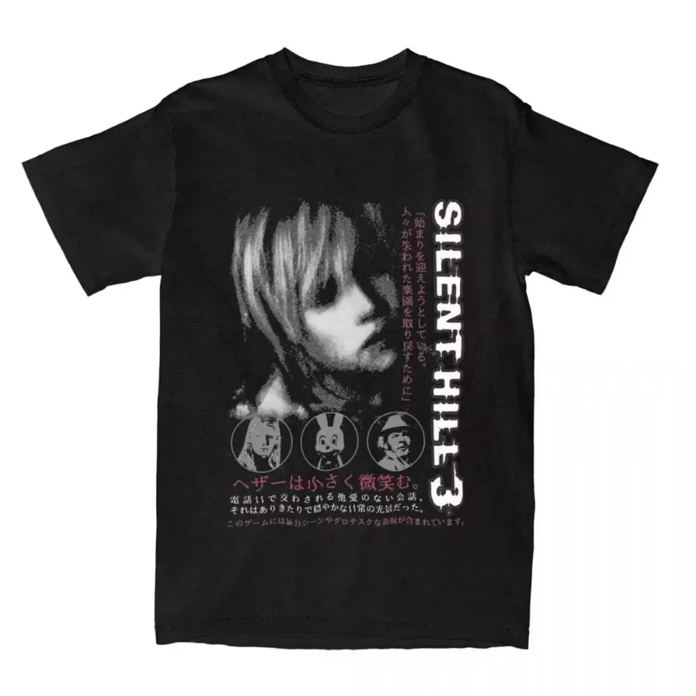 2026 Silent Hill 3 Male/Female T-Shirt Horror Game Short-Sleeved T-Shirt Retro Casual Large Size T-Shirt