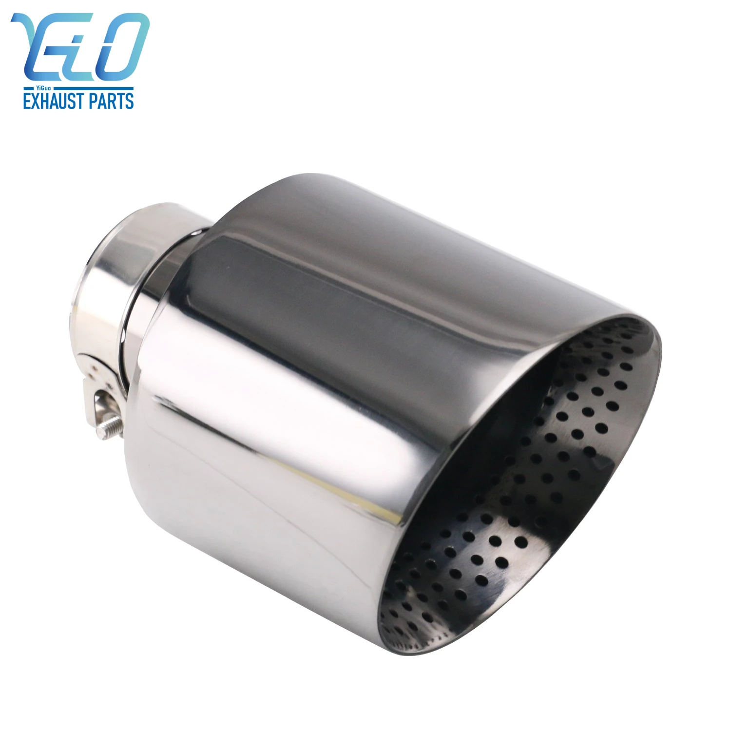 

Universal Car Exhaust Pipe Muffler Tip Stainless Steel 127mm Outlet 180mm Length Tail Pipe for Truck SUV Chrome Polished