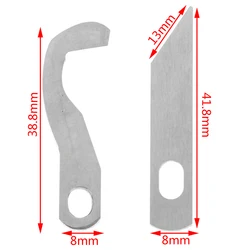 2Pcs Steel Knife Overlock Blade - Upper and Lower compatible for 925D 929D 1034D XB0563001+ X77683001 5BB5014