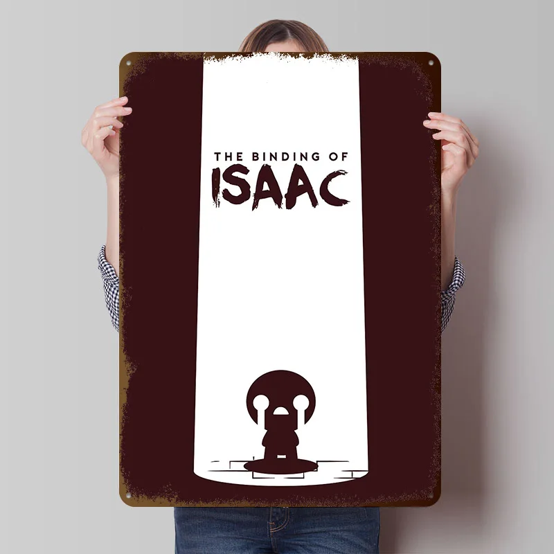 The Binding of Isaac Minimalist Poster Customized Vintage Metal Signs Wall Art Retro Tin Plaque for Gaming Decoration Room House