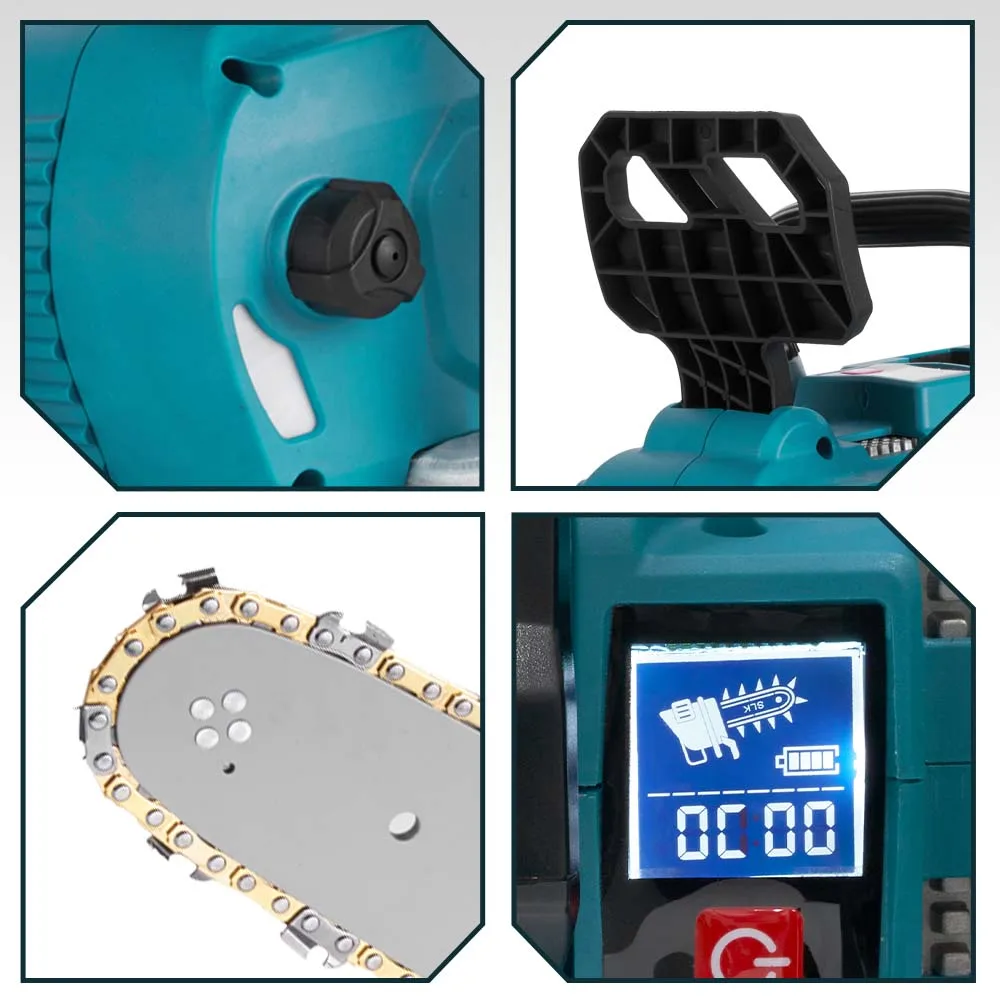 브러시리스 전기 체인 톱, 무선 휴대용 배터리 톱, 목공 전동 공구, 마키타 40V 배터리용, 18 인치, 9980W