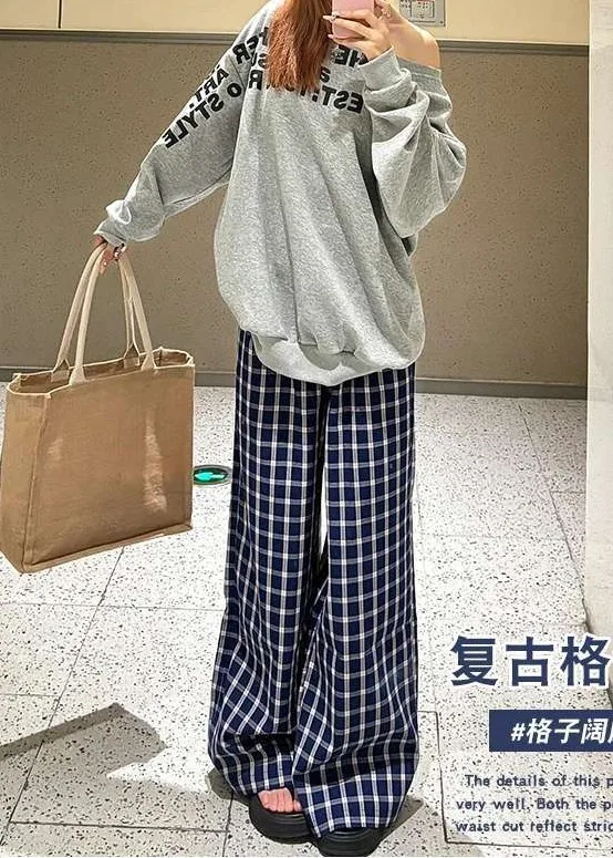 ワイドレッグパンツ バケーション レディース 秋 ポリエステル 高品質 アカデミア プロフェッショナル コーデュロイ チェック柄 ジャカード プレイド レディース ニット