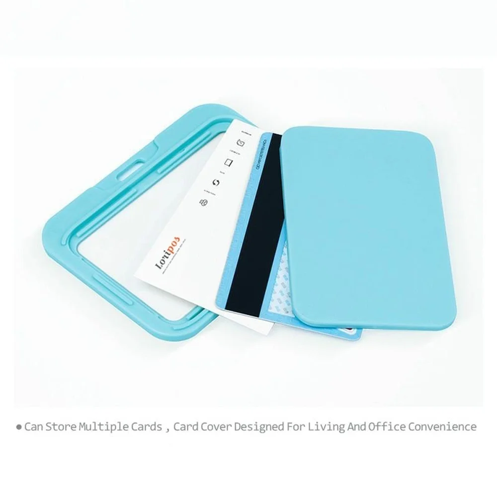 1pcs 86*54mm Plastic Name Paper Cover Student Id Protection Sign Frame Bus Work Badge With Lanyard