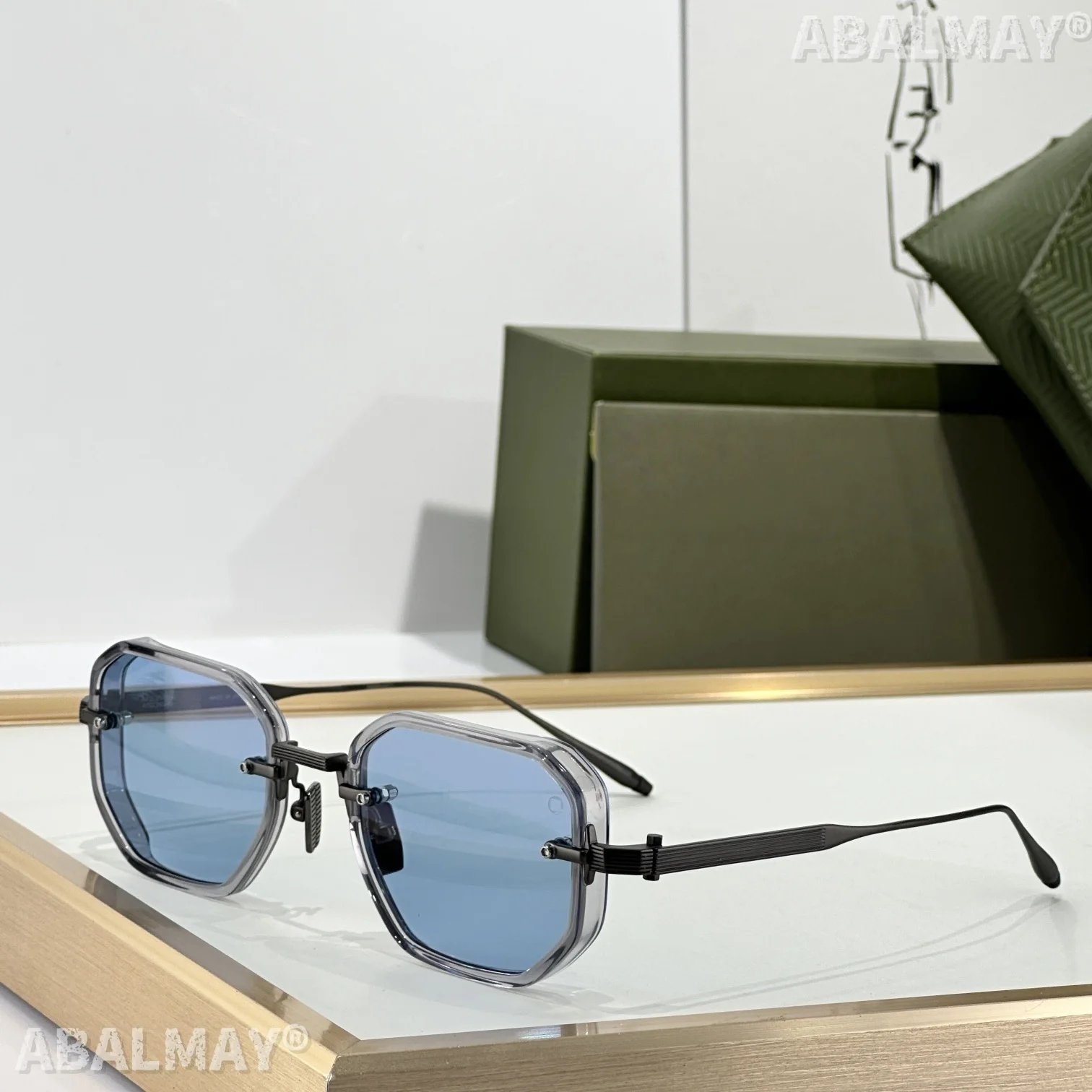 

Top High Quality Sunglasses for Men and Women AKS-307 SIZE 47-24 Style UV400 Retro Fashion Special Design Sun Glasses with box