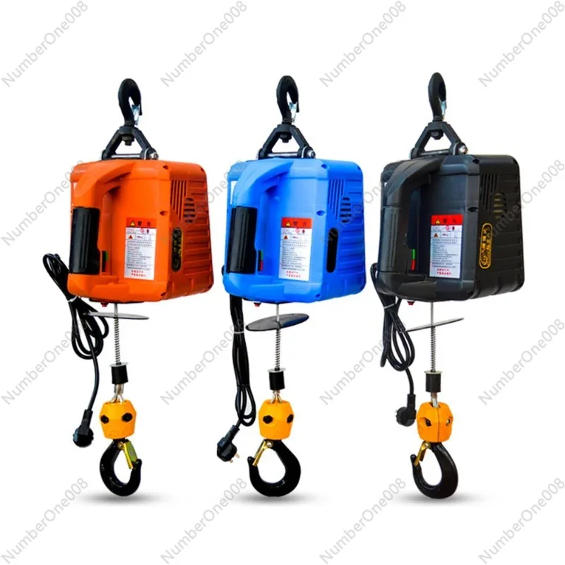 

100KG Electric Hoist Portable Electric Hand Winch Traction Block Electric Steel Wire Rope Lifting Hoist Towing Rope220V/110V