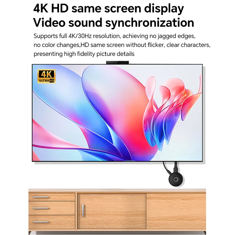 Récepteur d'affichage sans fil compatible HDMI, dispositif de partage d'écran, MiraScreen Wifi, Mirrioring, 4K