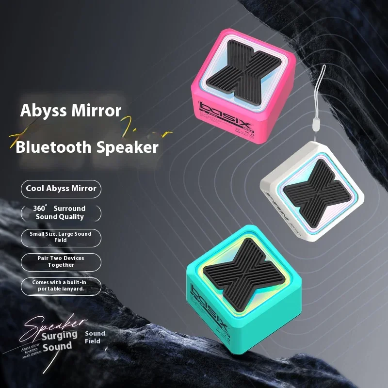 X3 Mini Smart Wireless Bluetooth Speaker with Atmosphere Light Outdoor Portable Desktop BT5.3 TWS HIFI Stereo Soundbox