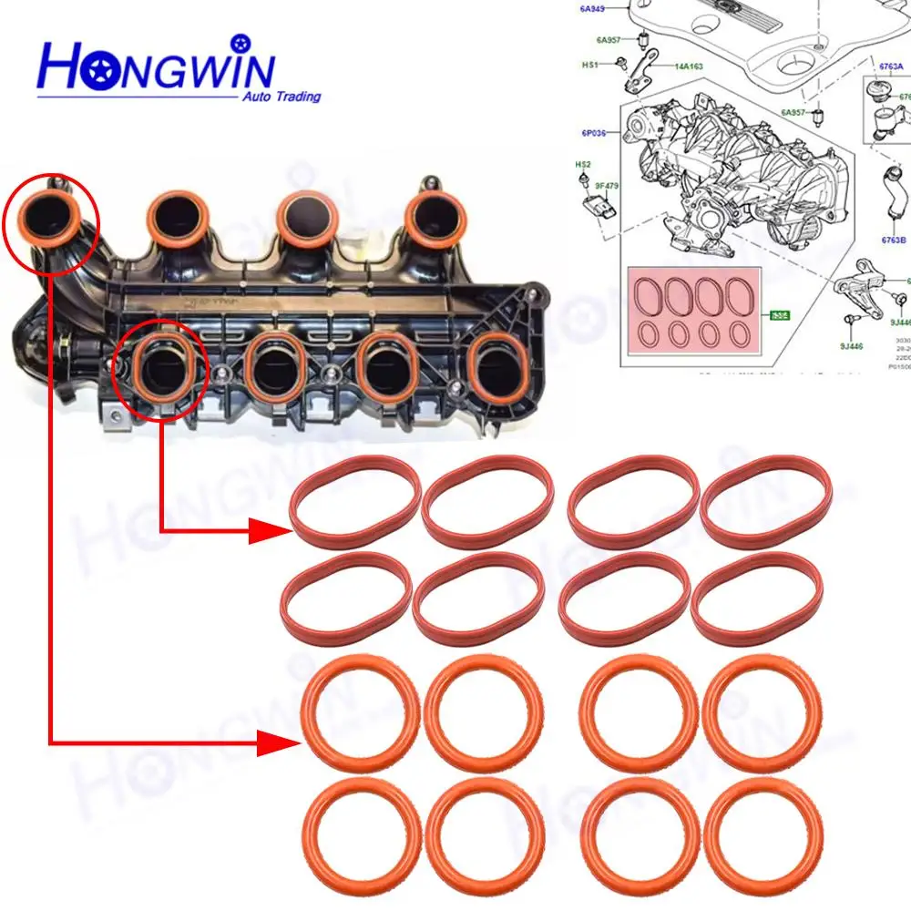 4/8 Pair LR005364 Engine Gasket Seal O-Ring For Land Rover Freelander 2 2006-2014 Range Rover Evoque 2012