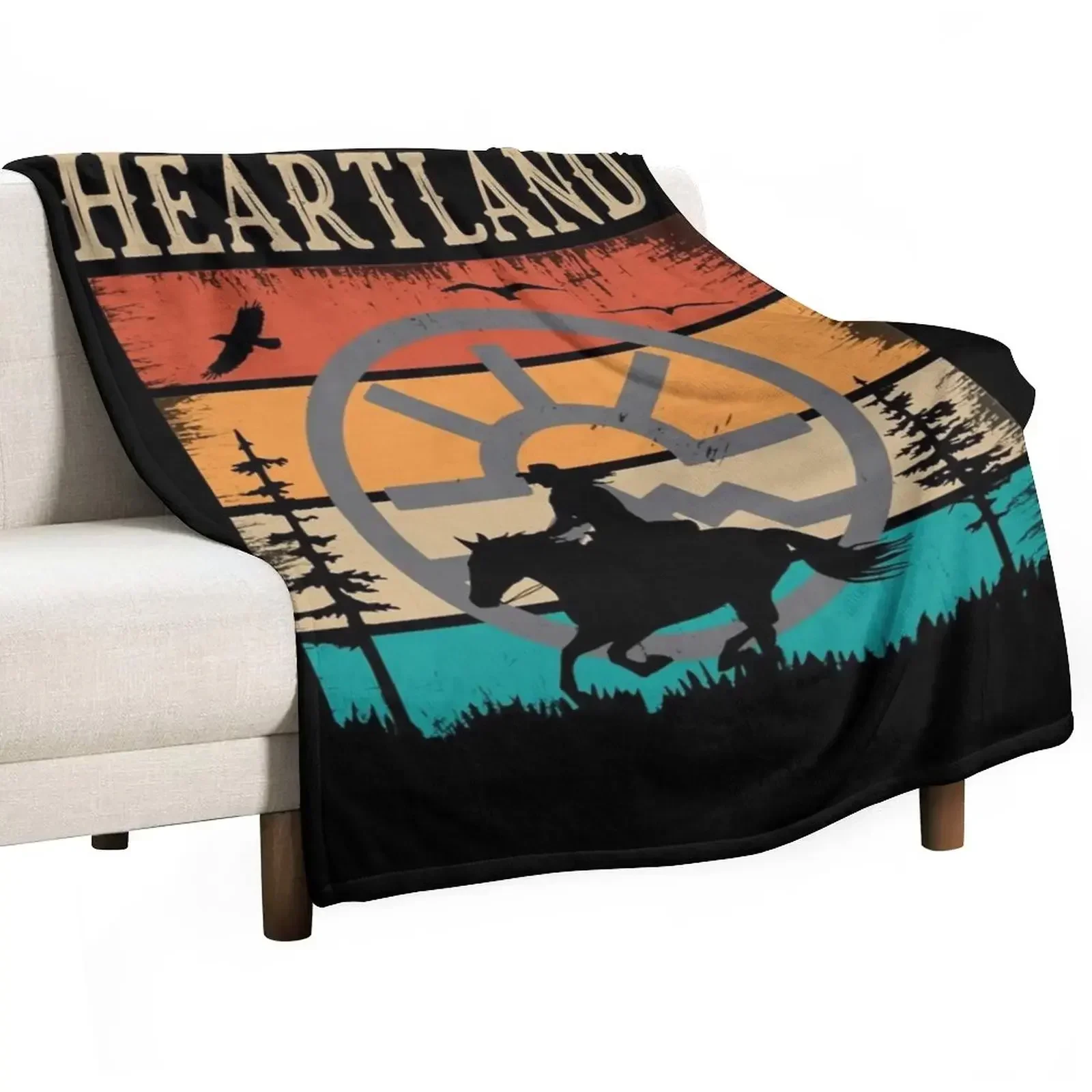 Nice Keepsake Heartland Heartland Ranch Sunset Heartland Gifts For Everyone Throw Blanket Loose Large Quilt Blankets