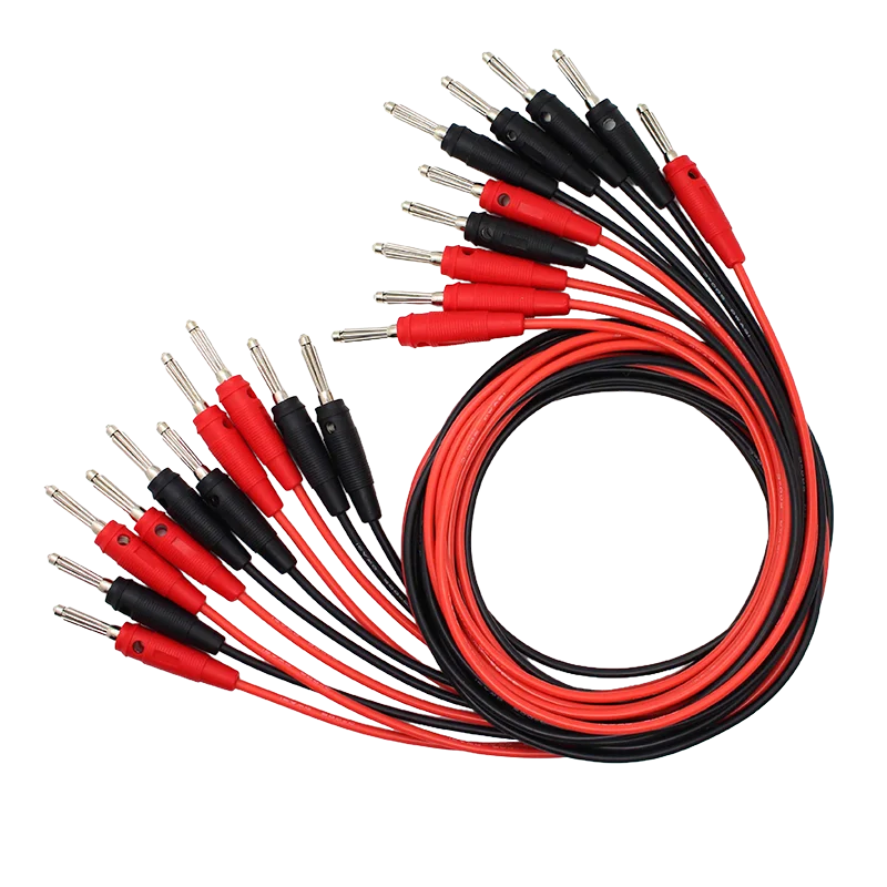 TL412 Length 1M Highly flexible 16AWG silicone M-M 4mm Stackable Banana Plug male to male test leads