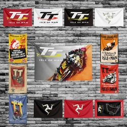 3x5 Ft Isle Of Man TT Flag Polyester Digital Printing Racing Banner for Garage Wall Art Out Door Decoration With Brass Grommets